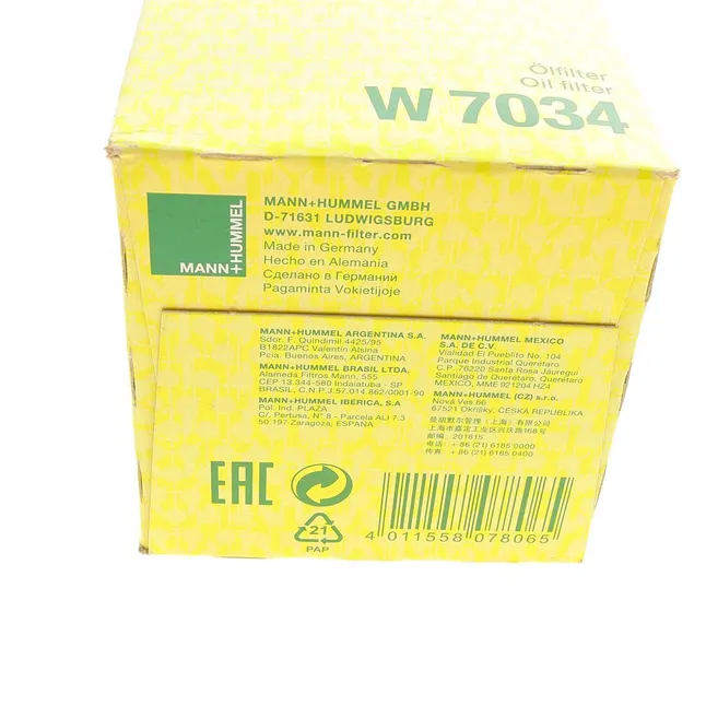 Фільтр масляний MANN-FILTER W 7034 — Photo 5